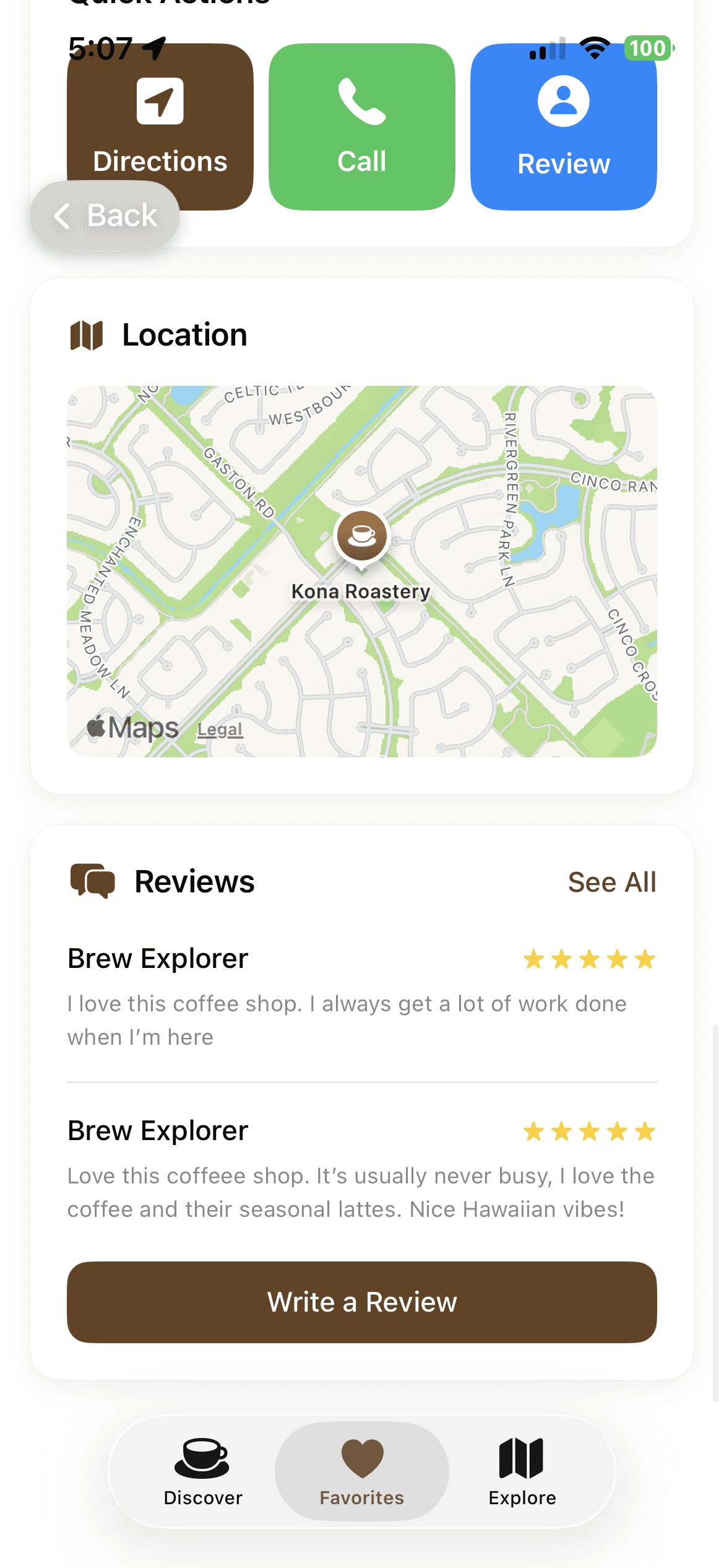 Directions, hours, and reviews in one place